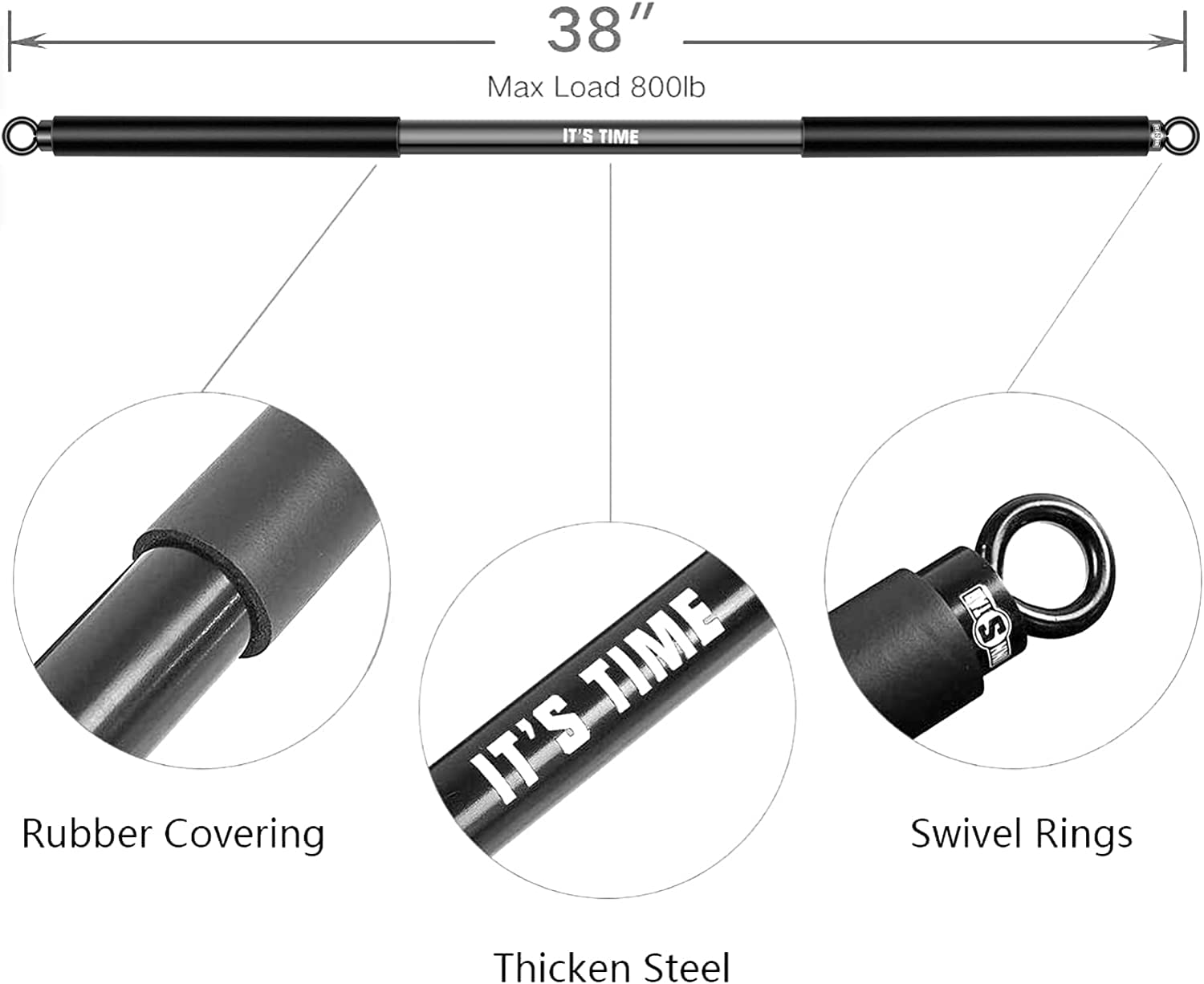 INNSTAR Home Gym 3.0 - Juego de bandas elásticas para el entrenamiento de fuerza en el gimnasio en casa, kit de elásticos de fitness profesional para el entrenamiento de todo el cuerpo, barra para