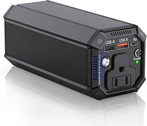 Banco de energía portátil con salida de CA, cargador portátil de 100 W, 98 Wh27000 mAh de alta capacidad con 65 W PD USB C banco de batería para