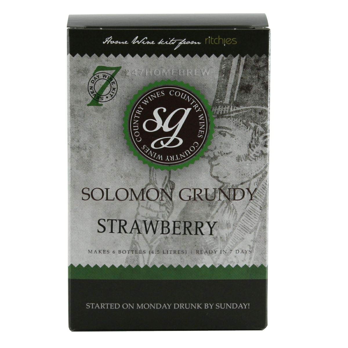 Solomon Grundy Strawberry 7 Day Country Wine Kit - Makes 6 Bottles (4.5 litres)