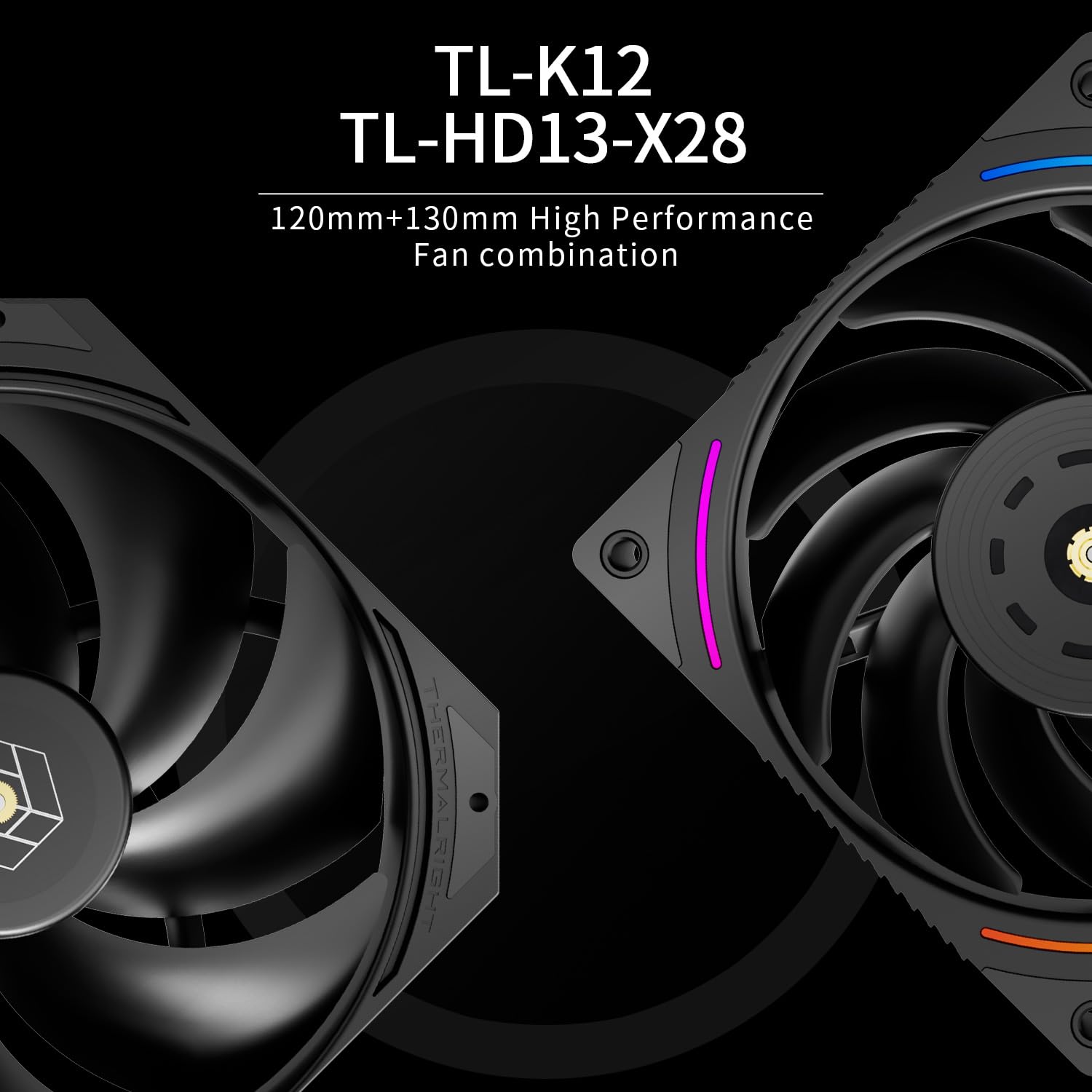 Thermalright Royal Pretor 130 Ultra Black - Enfriador de aire para CPU, 7 tubos de calor, doble torre, cubierta superior cepillada, para Intel lga1700/1851/2011/115X, AM5, ventiladores PWM dobles
