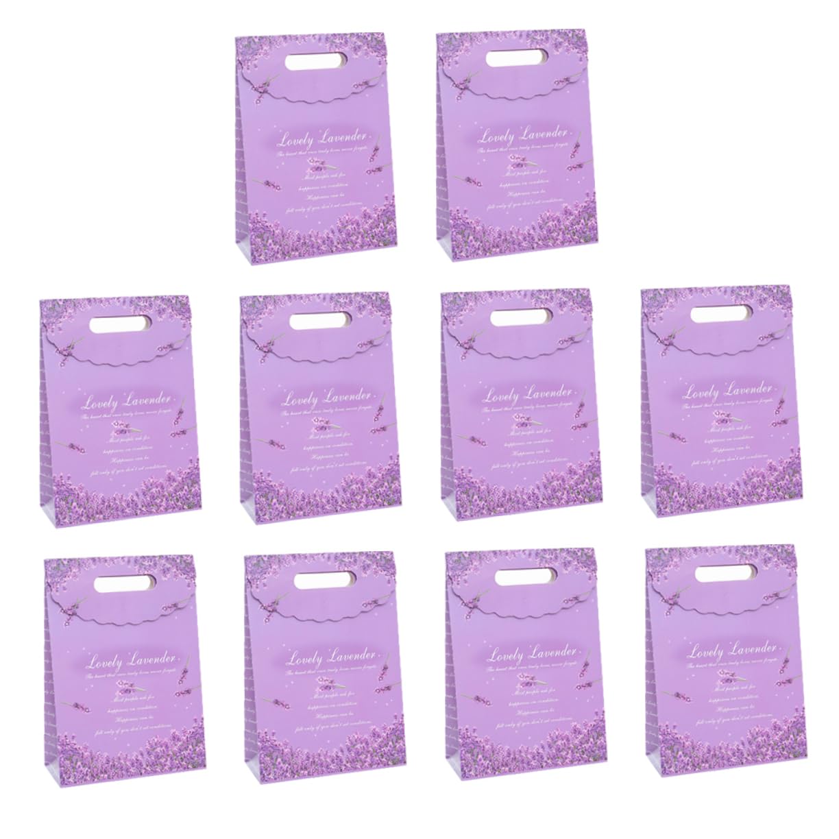 Lila Lavendel Papiertüte 10 Stück Geschenke Tasche für Feiern