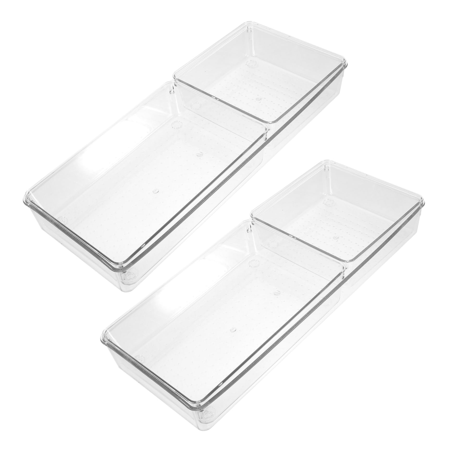 STOBOK Organisateur de Tiroir Transparent à Compartiments en Pet 6 Pièces