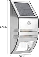 Vista 7 de Zerodis Luz solar de pared, fuente de luz LED, ahorro de energía, energía solar, a prueba de calor, lámpara con sensor de movimiento