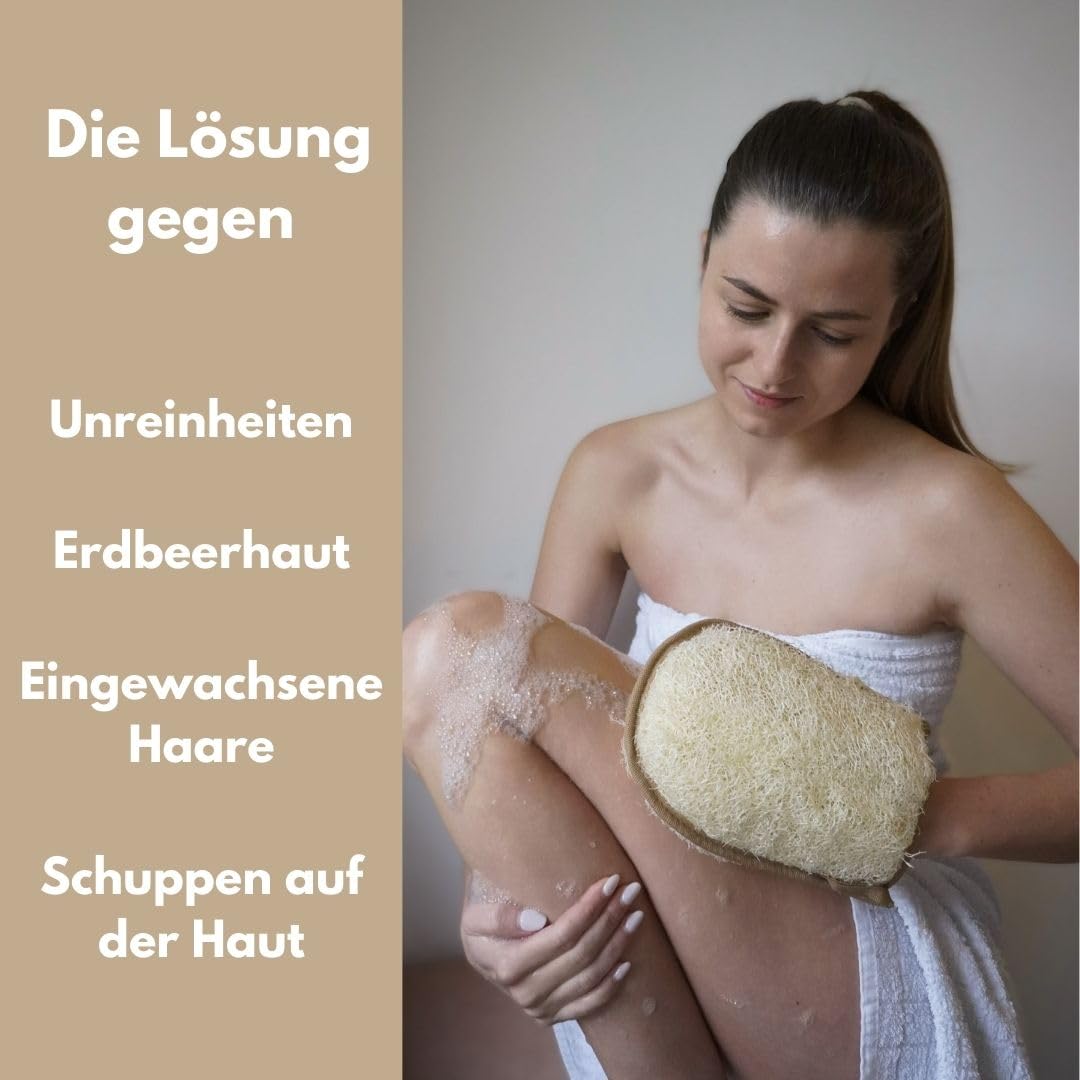Loofahcrafts Luffa-Schwamm Essentials Set natürlicher ägyptischer Luffa-Pads Gesichtsreinigung Badeschwamm Peeling-Pad Luffagurke Luffakürbis Körper Gesicht Dusche Bad Abschminkpad