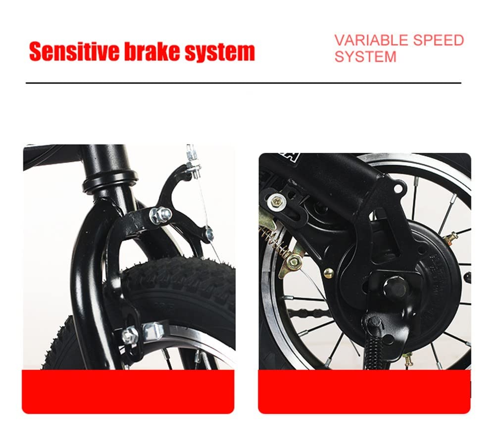 Bicicleta Plegable para Adultos, 14 Pulgadas, Velocidad Variable, Portátil y Ligera para Estudiantes y Viajeros Urbanos