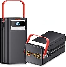 Portable Power Station, 27,000mAh Outdoor Generator with Built in Cable, Portable Power Bank Backup Battery for Phone Charge, Travel, Home use, Camping, RV Trip