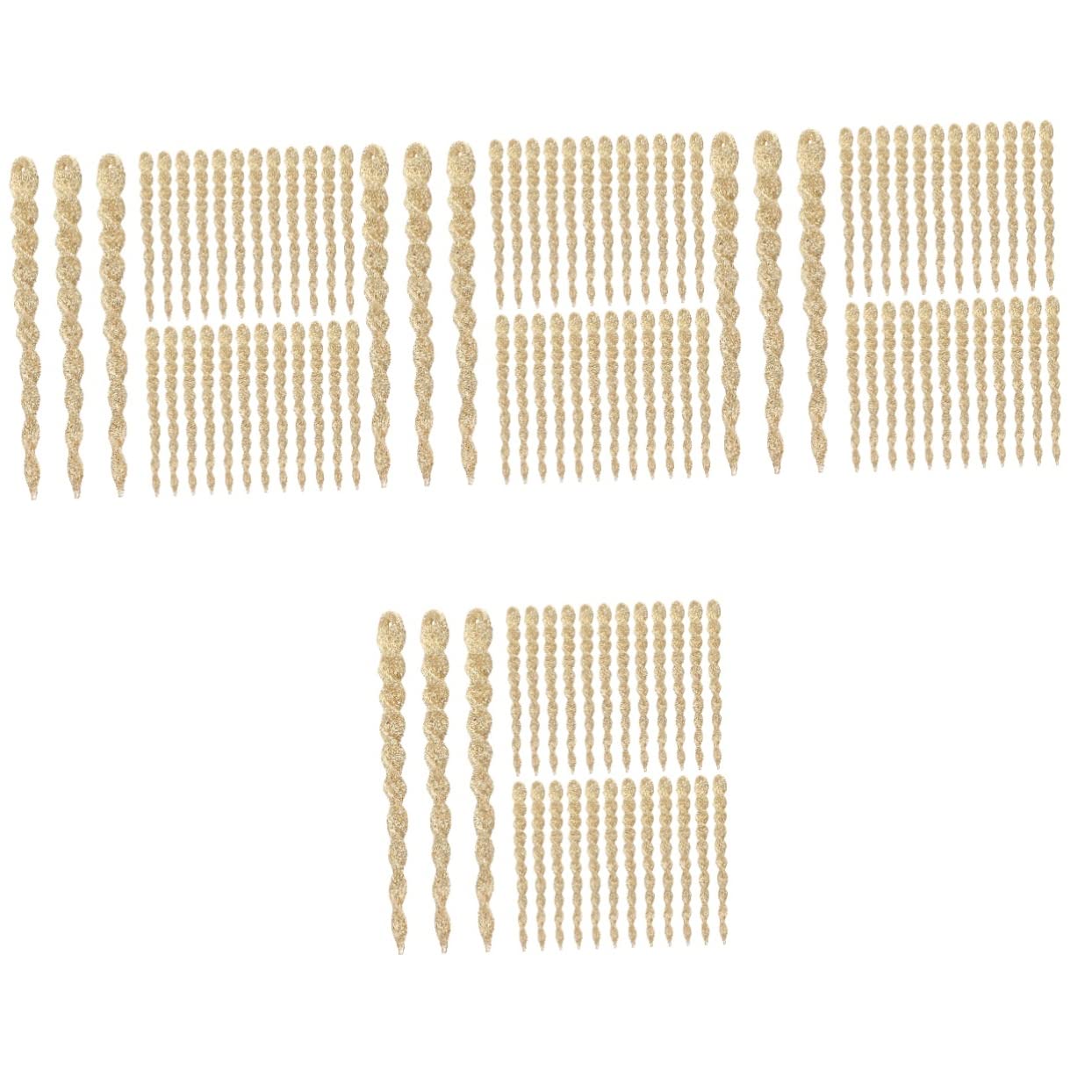 TOPBATHY 240 STK Zwiebel-Pulver- -Schnee-Nadel Weihnachtsbaum Schneeflocke Dekoration Urlaub hängende Eiszapfen Christbaumschmuck Christbaum anhänger Weihnachtsdekorationen Partyzubehör