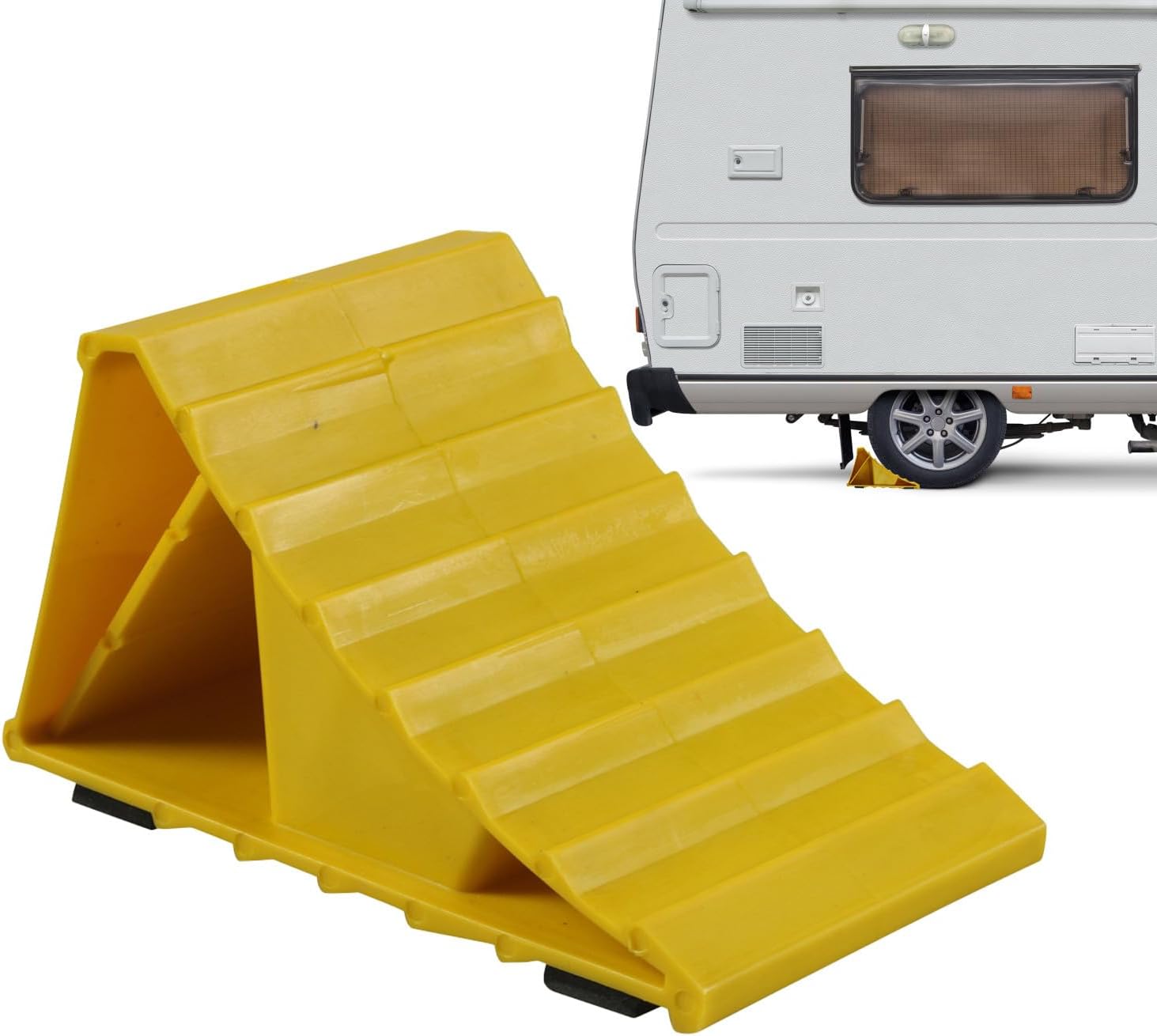 Camper Wheel Chocks | Triangular Tire Block Stabilizer,Car Wheel Slip Stopper,for Trailer RV Garage Camper Truck Parking Automotive Sedan ATV Vehicle