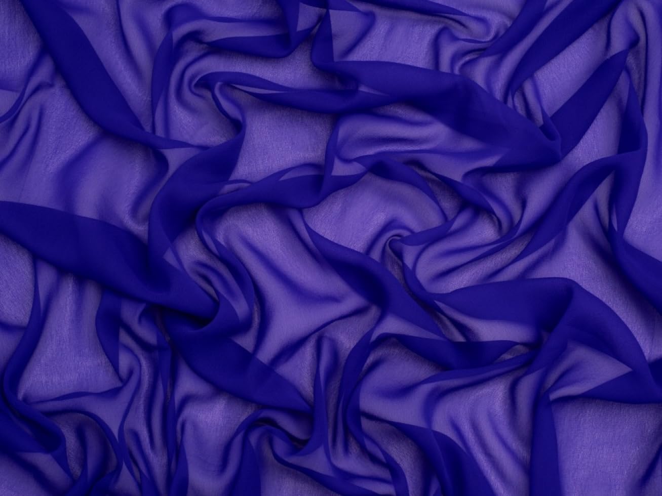 Plain Chiffon Dress Fabric Cobalt Blue - per metre