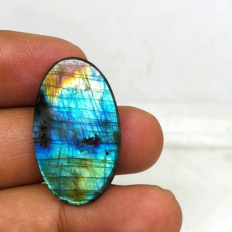 Labradorite pour création de bijoux DIY cabochon plat dos régulier - 5
