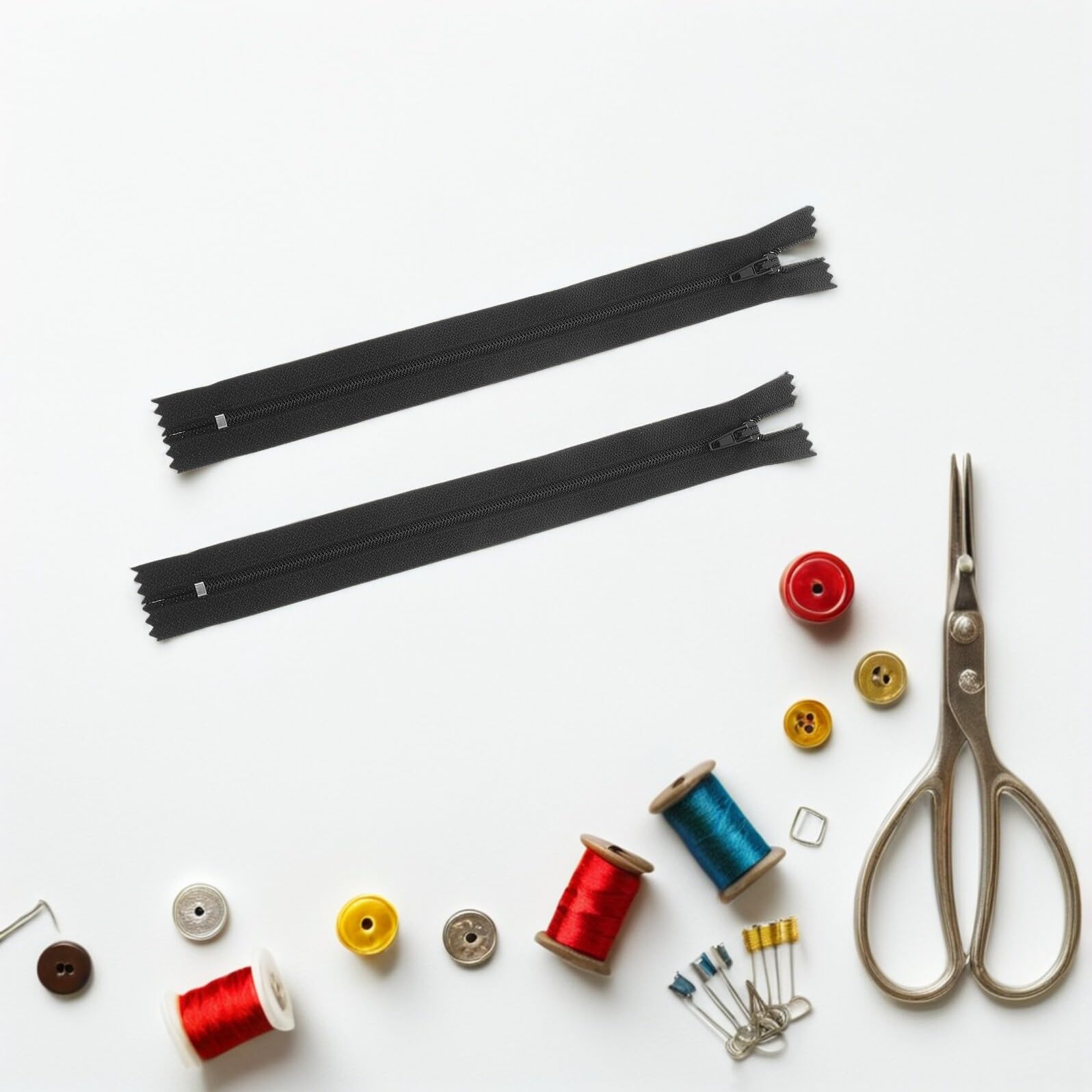HOMSFOU 200 Pezzi Zipper Invisibile Materiale Da Cucire Cerniere Sostituibili Cerniere Invisibili Cerniera Artigianale Da Cucire Black