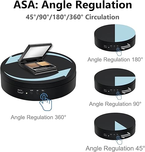 Miniatura 9 de Soporte de exhibición giratorio motorizado, soporte de exhibición electrónico de 360 grados, carga de 5.9 pulgadas23 libras para productos de