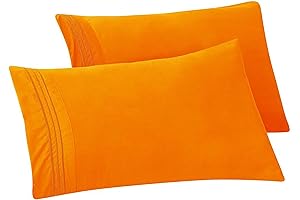Elegant Comfort 1500 Thread Count Egyptian Quality Orange Pillowcase