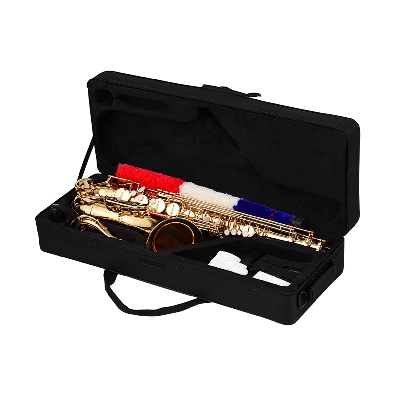 Strumento A Fiato in SIB Tenore Sassofono Corpo in Ottone Superficie Laccata Oro Sassofono principiante