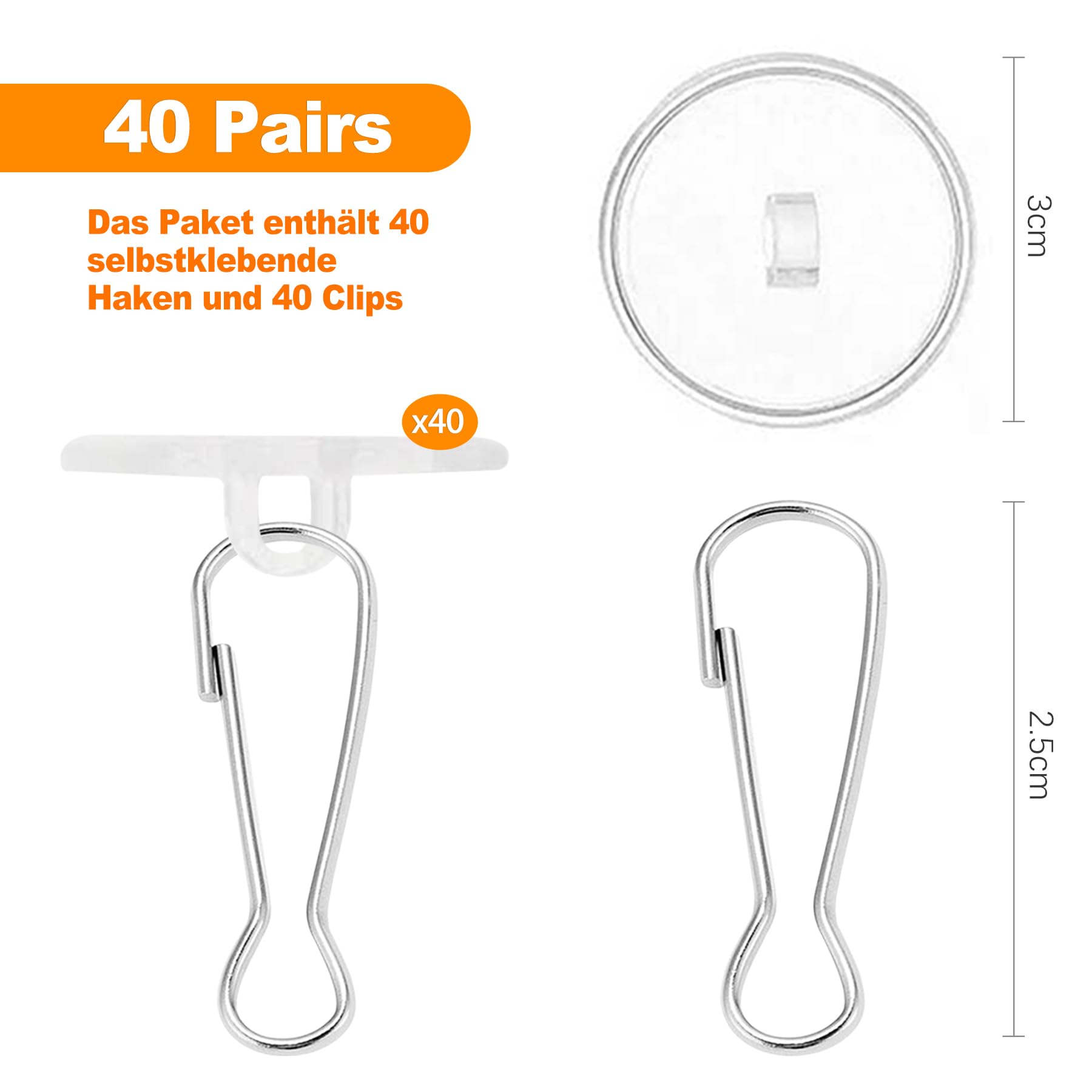 Klebehaken Ohne Bohren – Hält Bis 5 Kg, Metallisch, Für Glatte Oberflächen In Bad & Küche
