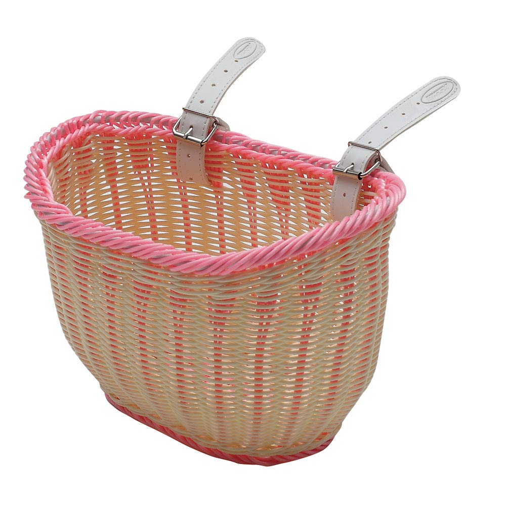 Mv-Tek Round Children's Basket, Cream/Pink, 14 x 17 x 15 cm