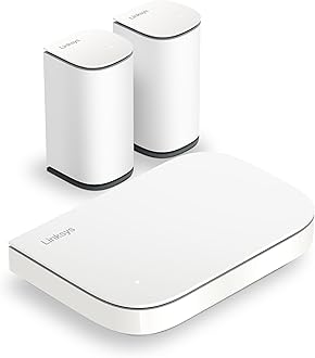 Linksys Multi-gig Micro Mesh WiFi 6 System | Connect 100+ Devices | Up to 5,000 Sq Ft | Speeds of up to 3.0 Gbps | 3Pk | No App Required | 2024 Release