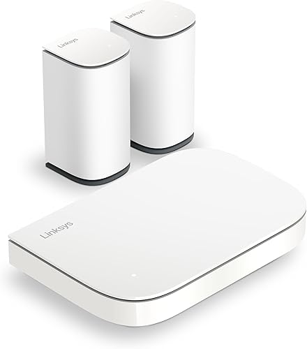 Linksys Sistema WiFi 6 Micro Mesh Multi-gig Conecta más de 100 dispositivos Hasta 5,000 pies cuadrados Velocidades de hasta 3.0 Gbps Paquete de