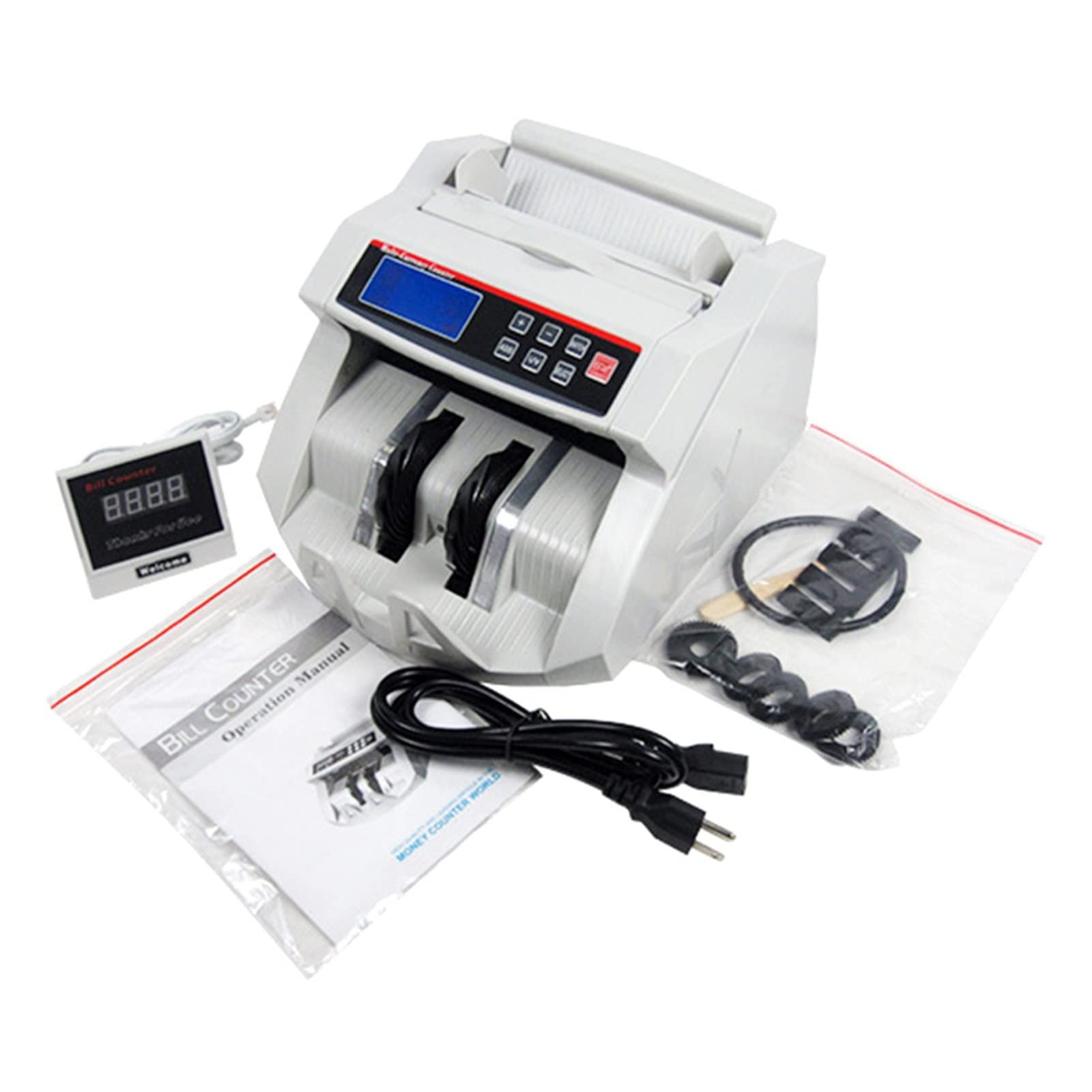 LCD Visualizza un contatore di denaro economico for valute di carta e polimeri con Uvmg Funzione BilliNote Conteggio del rilevatore di denaro della macchina(A)
