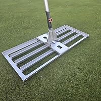Generisch – Edelstahl Rasenrakel L in 80cm Breite und Adapter für Garden