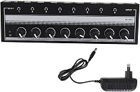 CHICIRIS Fejhallgató Erősítő, Fém Mini Sztereó Fejhallgató Amplifier 8 Csatornás Hordozható 100-240V 1