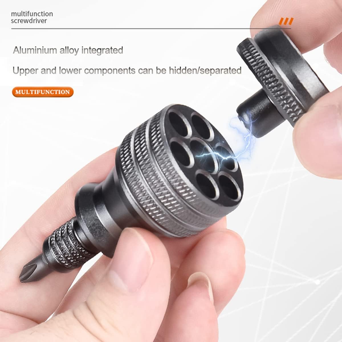 7 in 1 Mini Screwdriver Titanium Screwdriver 1/4 Inch Magnetic Torx Screw Driver Bit Kit Home Repair