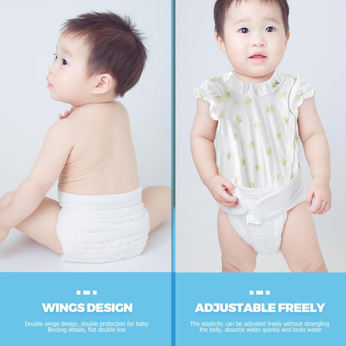 5pcs Newborn Diapers Washable Cloth Diapers Newborn Pants Leakproof Essentials