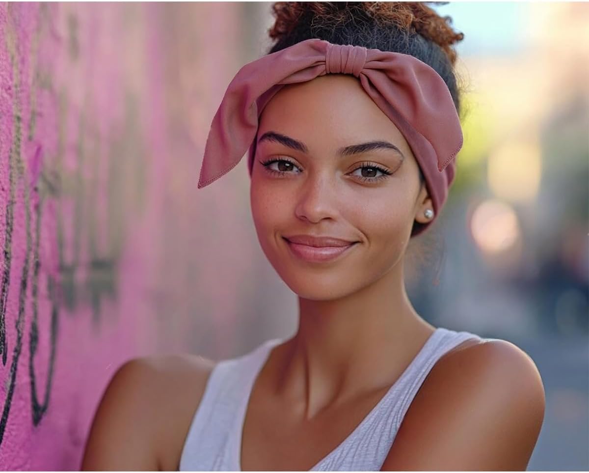 Premium Double Layer Cotton Bandana Head Hair Neck Scarf Scarves, Headband, Head Wrap for Women 28 x 28 inch - Image 3