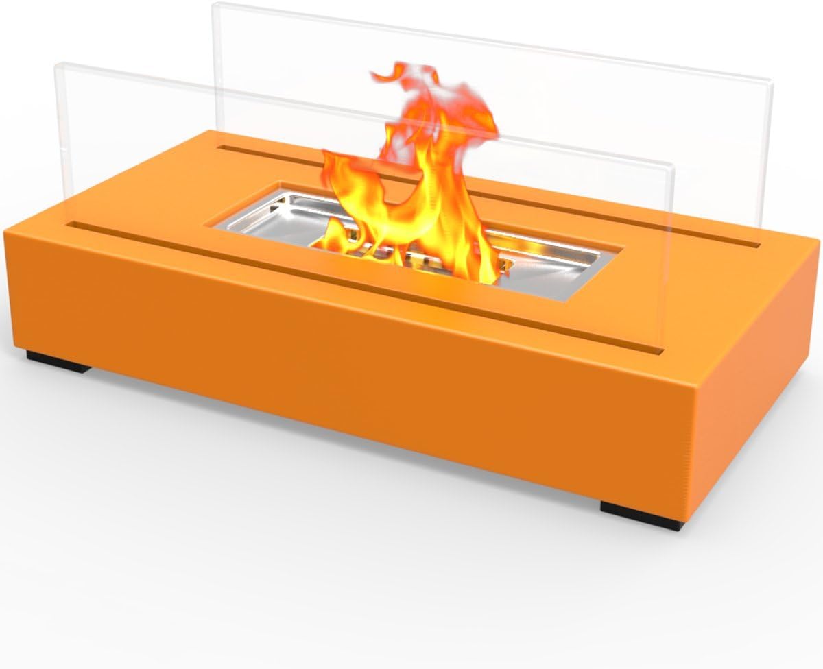 Regal Flame Indoor Outdoor Utopia Ventless Tabletop Portable Bio Ethanol Fireplace - Orange