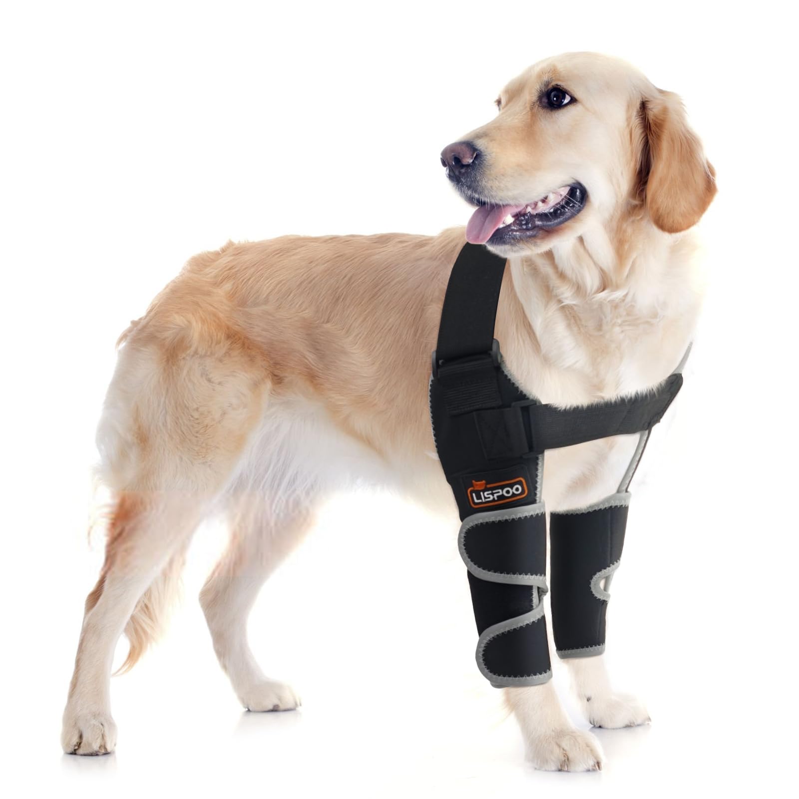LISPOO Dog Elbow Brace for Shoulder & Front Leg, Canine Elbow Wrap for Shoulder Dislocation Pressure Sores