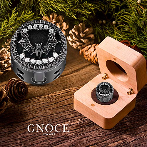 Gnoce Black Bat Bead Charm Sterling Silver Essential Oil Diffuser Dancing With Danger Dangle Charm Fit For Bracelet/Necklace Jewelry Gift For Wife Girlfriend Christmas New Year #TOP2