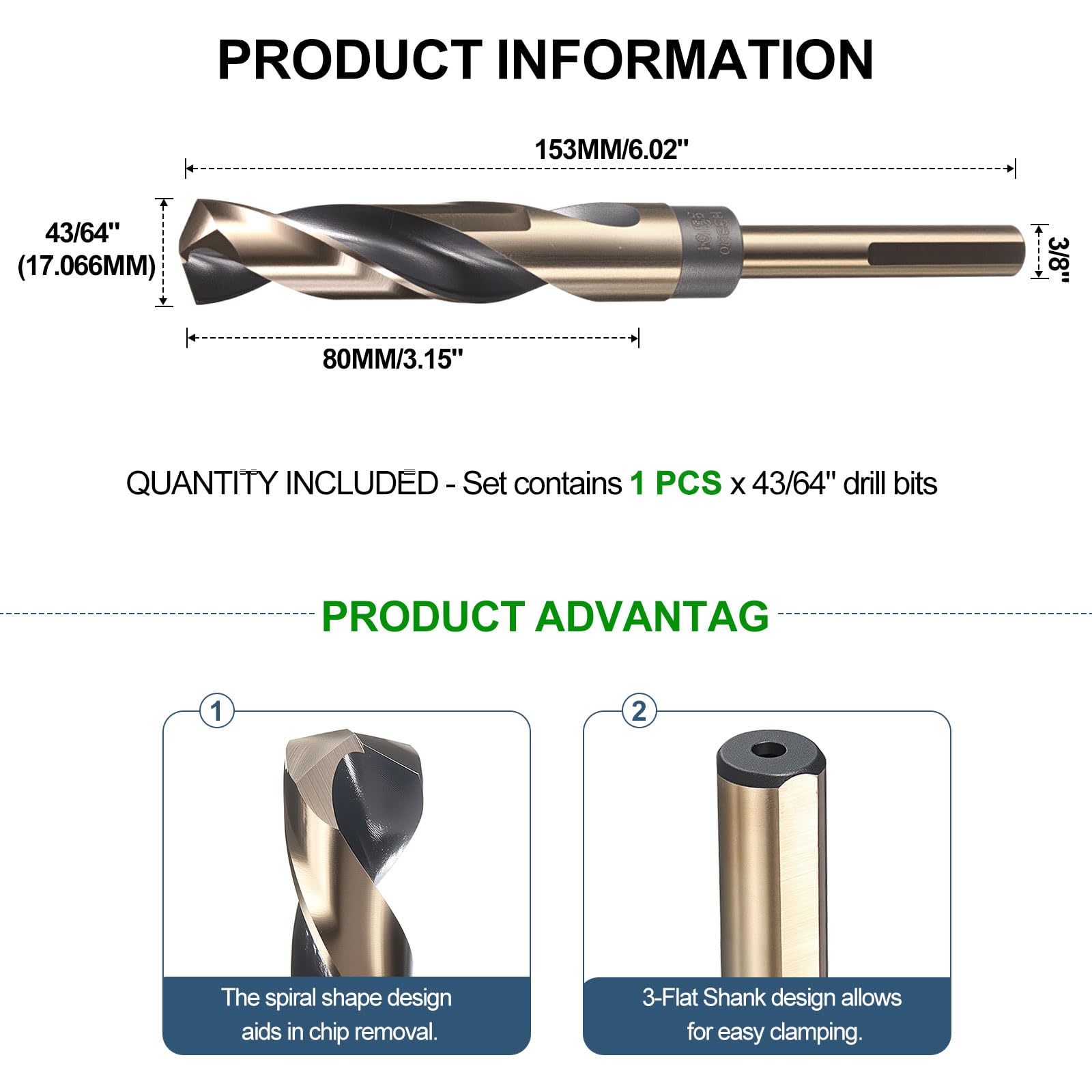 METALLIXITY 17.066mm Drill Bit (43/64") - Image 2