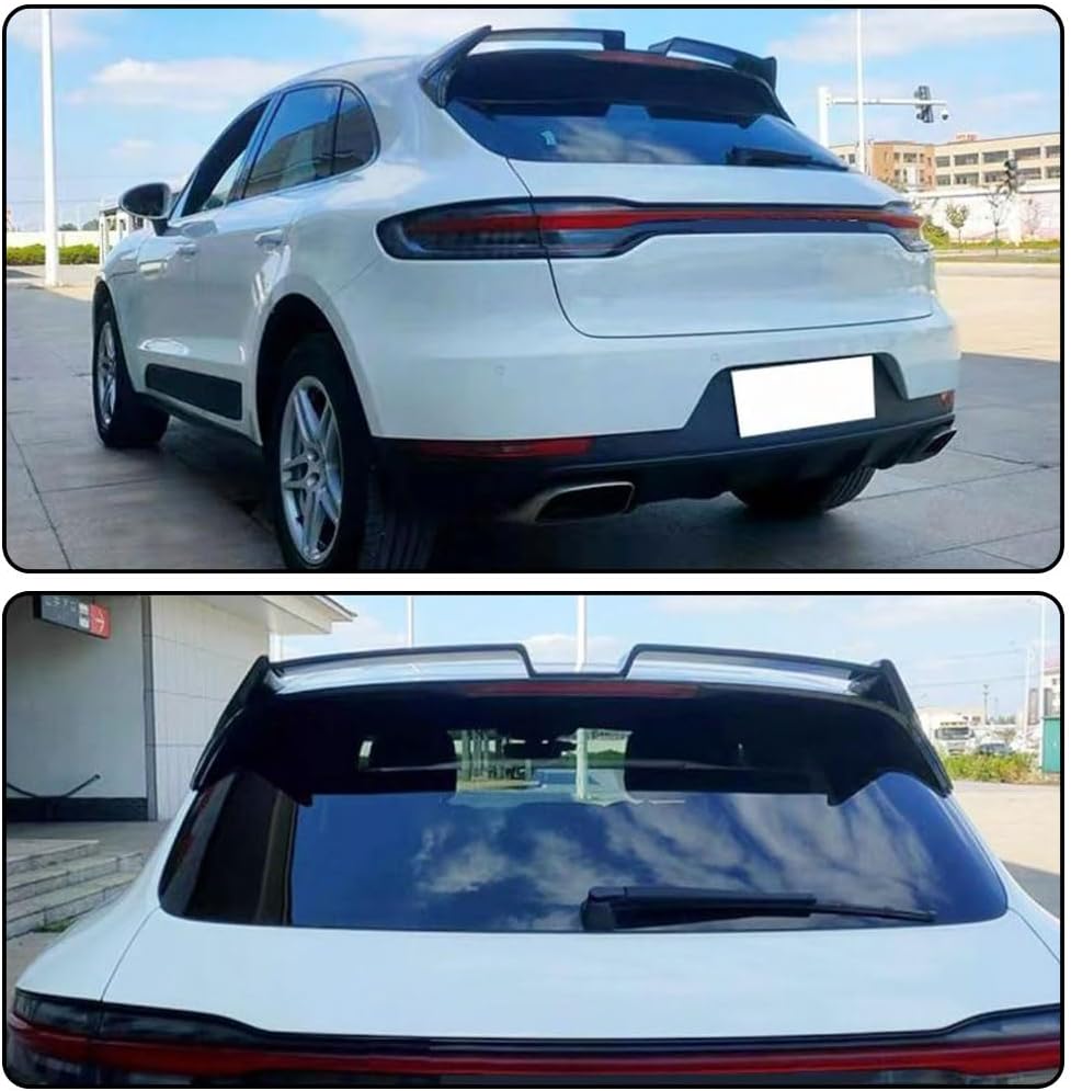 Gloss Black Roof Spoiler Fits for Porsche Macan Base/Turbo/GTS/S Sport Utility 4Door 2014-2020 Auto ABS Rear Window Top Wing Lip Factory Outlet