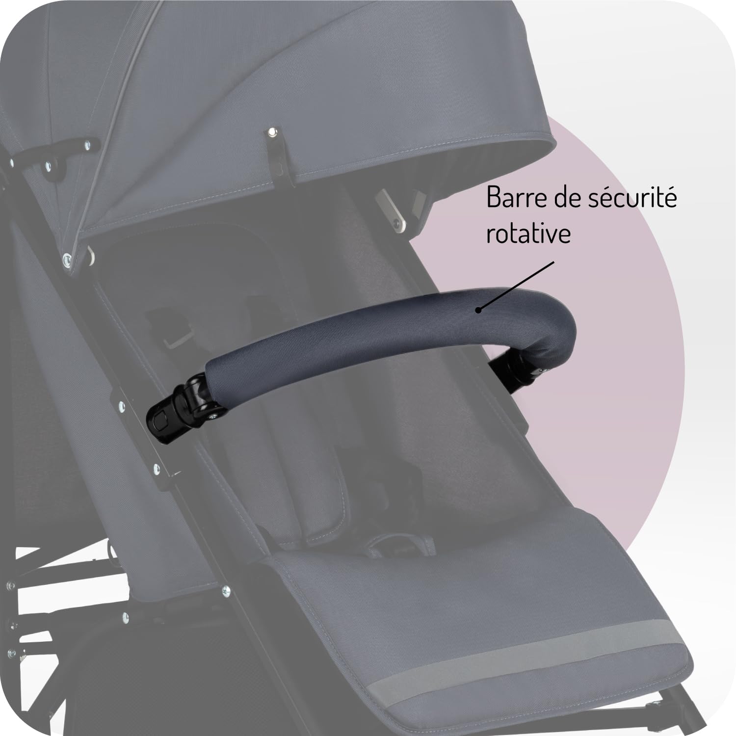 MoMi AKIRA poussette pour enfants à partir de 6 mois (jusqu’à 15 kg), harnais de sécurité 5 points réglable, sac, panier de courses, habillage pluie et moustiquaire.