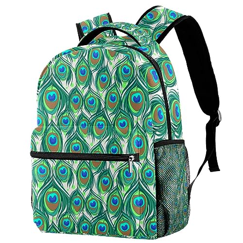 Sac à dos de voyage fille garçon grand format imprimé paon