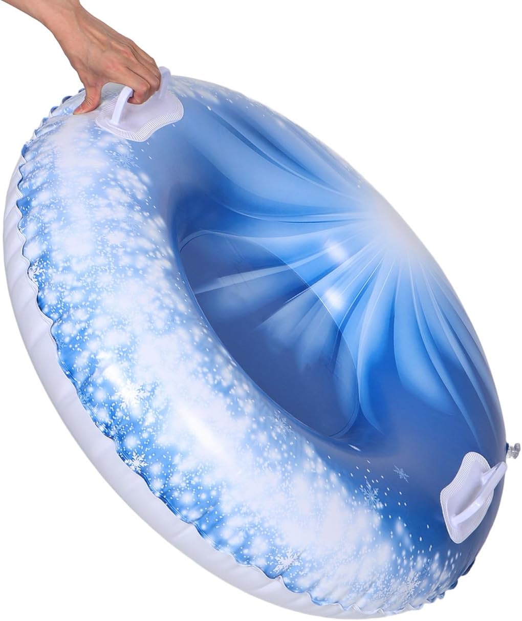 MAGICLULU Inflatable Snow Tube Sled for PVC Winter Sports Outdoor Sledding with Handles Snow Tube for ’s Winter Fun