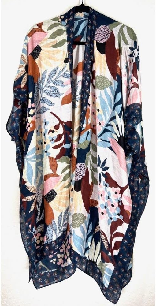 Humble Hilo Long Kimono Cardigan for Women Beach Cover up Casual Loose Prints & Patterns - Image 4