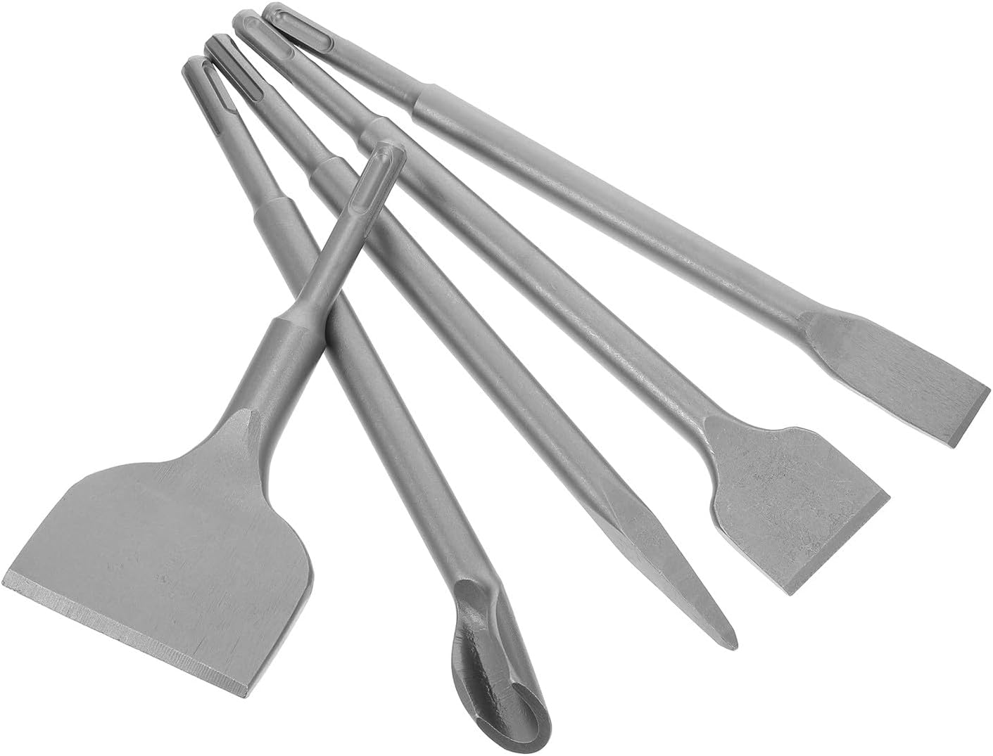 5pcs Masonry Chisel Set for Masonry Wall Removal Includes Wide Flat Pointed U-shaped Chisels Suitable for Cement Stone and Masonry Demolition