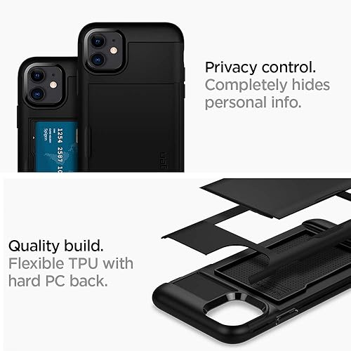 Miniatura 9 de Spigen Protector de pantalla de vidrio templado [GlasTR EZ FIT] y Slim Armor CS diseñado para iPhone 11