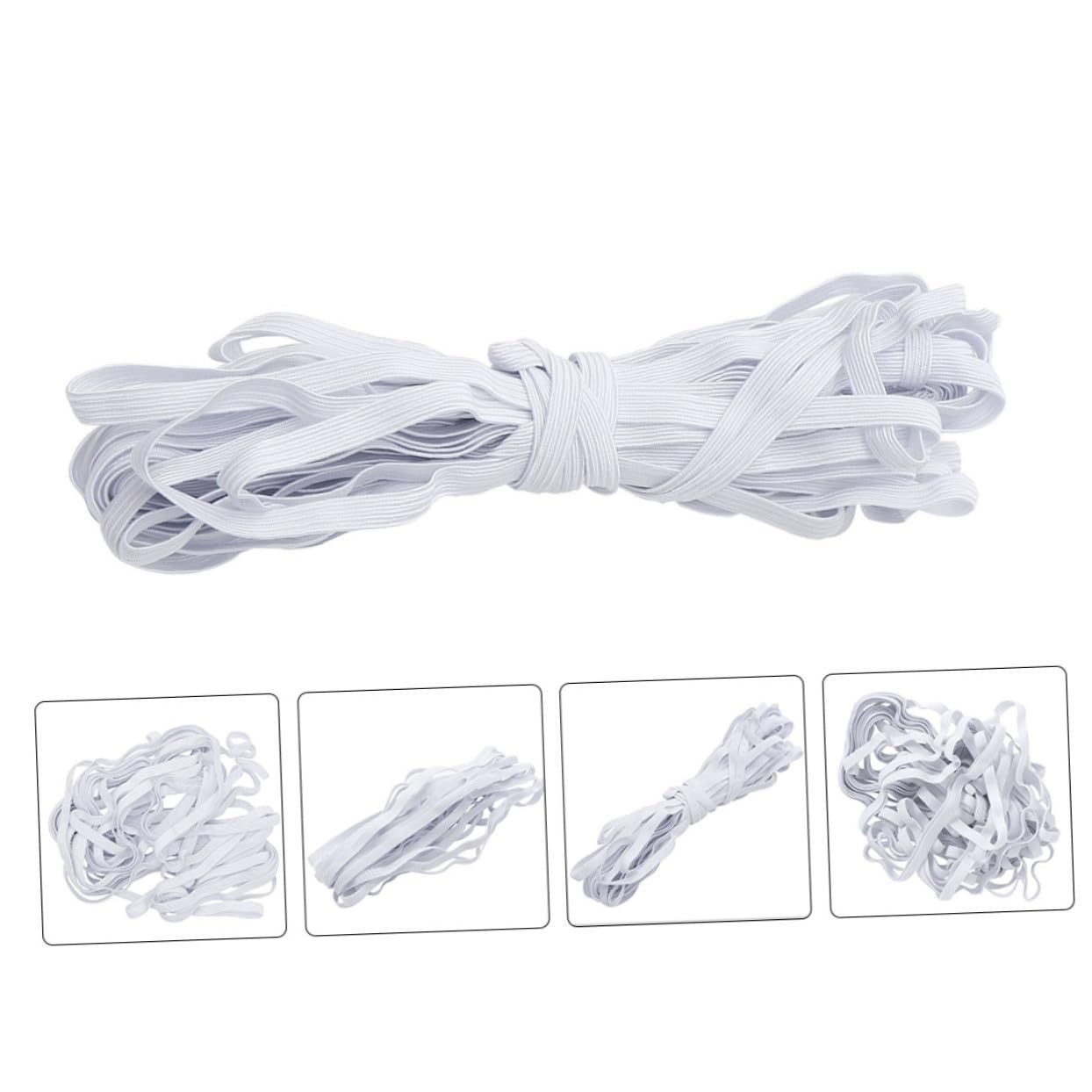 Banda Elástica Plana y Ancha Cinta de Alta Elasticidad para Costura Banda Elástica DIY para Manualidades y Prendas de Ropa