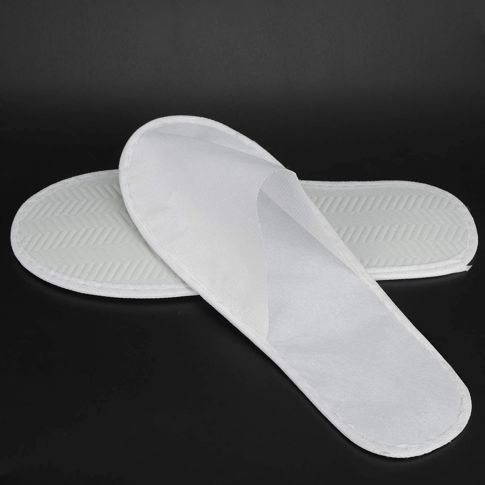 KENANLAN Pantofole per ospiti, 50 paia di pantofole per ospiti, spessore 3 mm, portatili, antiscivolo, con dita chiuse, per hotel, viaggi, casa, 3 mm