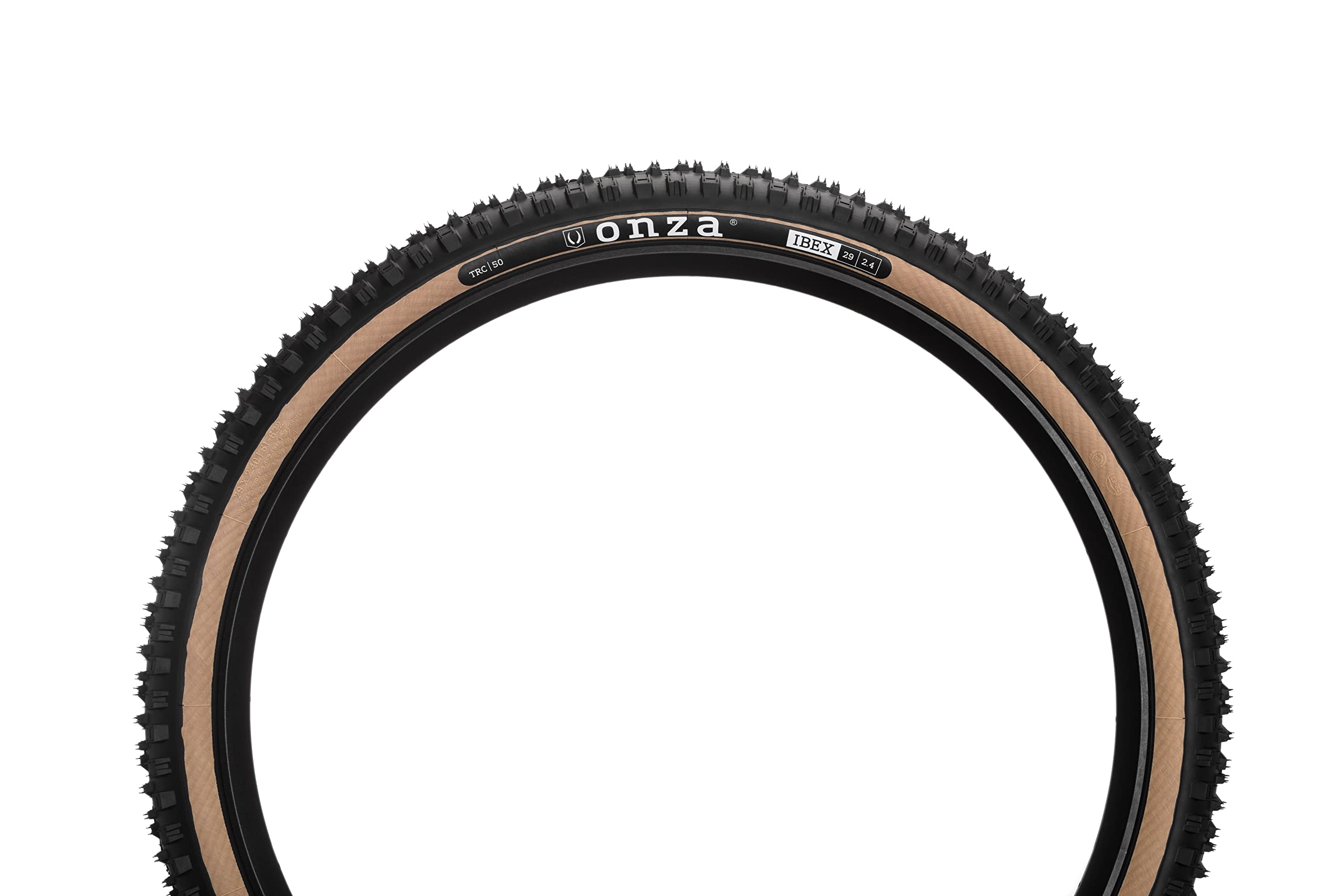 Neumático Onza Ibex | SKINWALL 29x2.40 TRC 60 TPI Gomme,50a | 45a, 61-622, 880g Adulto Unisex, Negro Beige