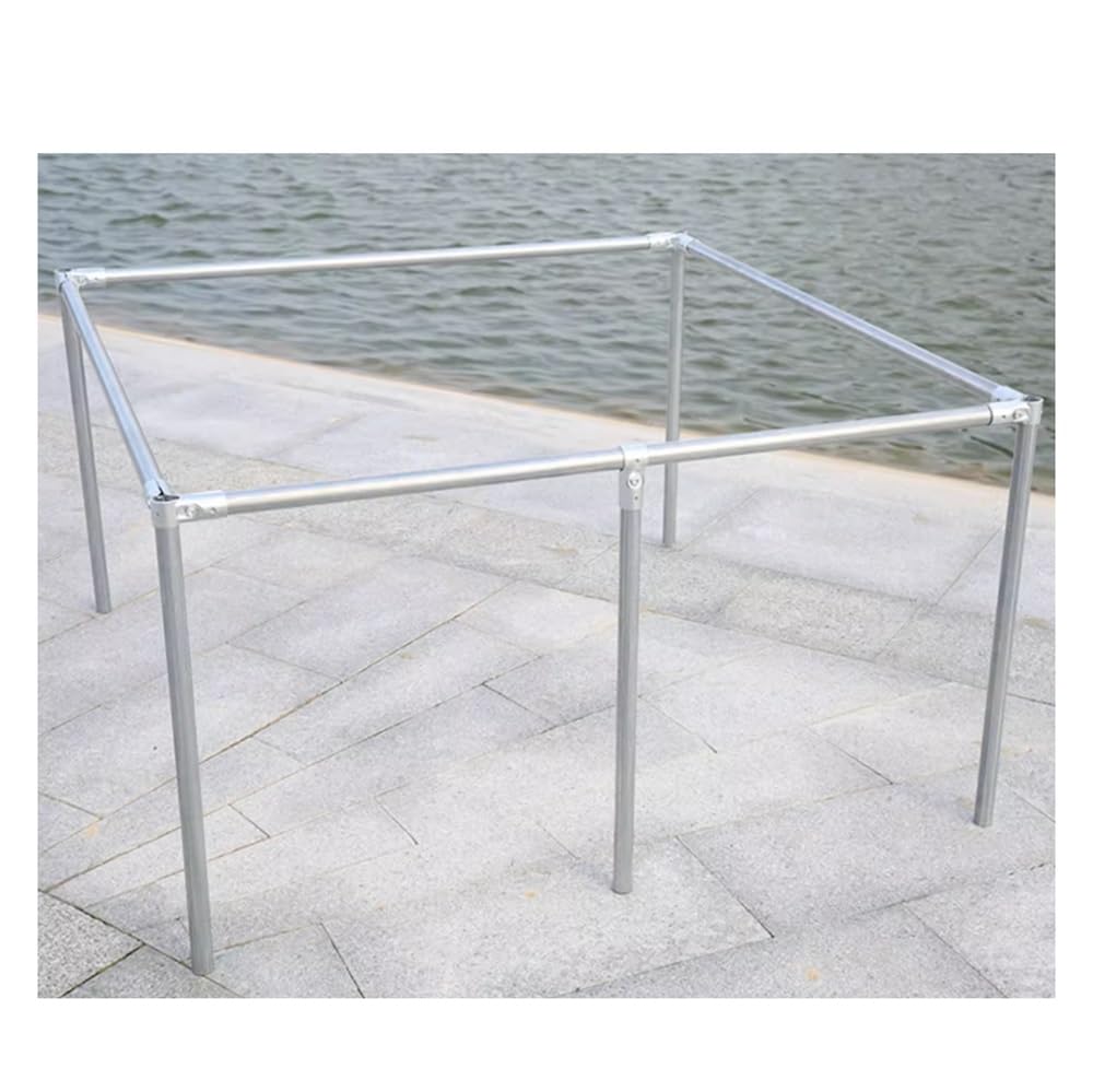 Generico Piscina Fuori Terra Portatile, Vasca per Pesci Pieghevole in PVC per Koi, Allevamento Acquatico da Giardino, Grande Piscina Esterna Ispessita - Blu, 2x2x0,9 m