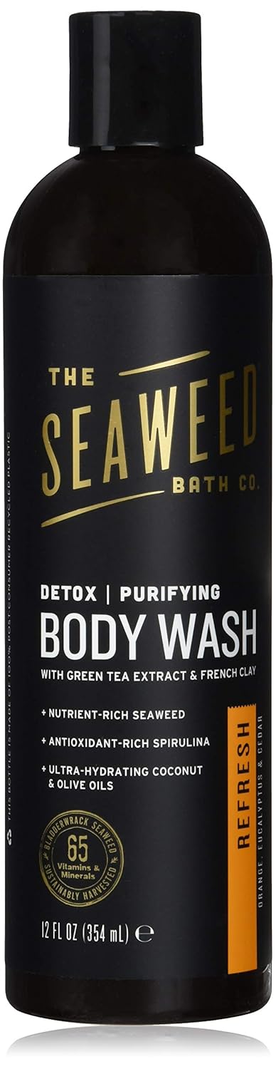 The Seaweed Bath Co. Detox Body Wash, Orange Cedar, 12 Fluid Ounce (Pack of 1)