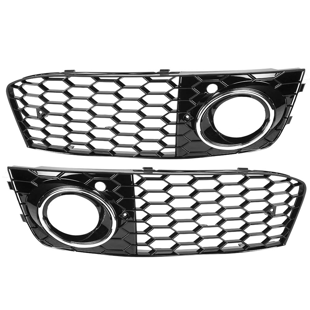 Copertura per Fendinebbia Cornice per Lampada Griglia in Rete Copertura in Rete Copertura per Fendinebbia Stile RS per Auto Per Veicolo Adatto per B8 2009-2011(Galvanotecnica