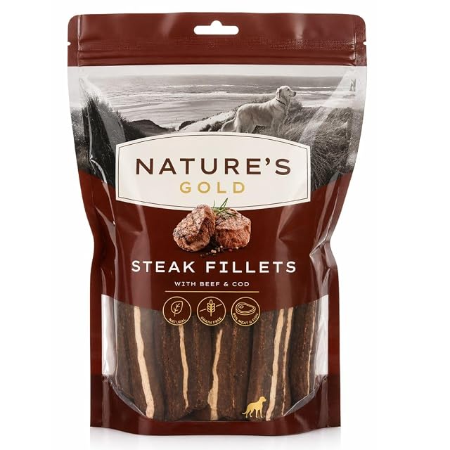 ANIMALUJOS - Snacks Perros Filetes Naturales Salmón 1kg / Pollo 1kg / Ternera 1,2kg, Alta Proteína 97% Origen…