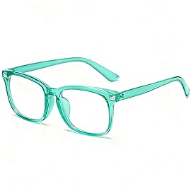 WINTOO Blue Light Glasses for Woman Men | 99% Blue Light Blocking Glasses | Computer Glassess | Night Driving | Gaming | TV Phone Screen Reader Square Frame | Anti Eyestrain & UV Glare Protection