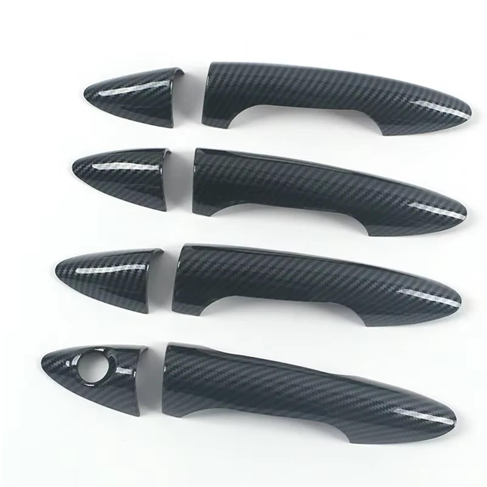 Kytgiol Bright Carbon Fiber Door Handle Protectors Compatible With Hyundai For Accent For Solaris For Verna For I25 2012 2013 2014 2015 2016 Modified Accessories Car Door Handle Cover Trim