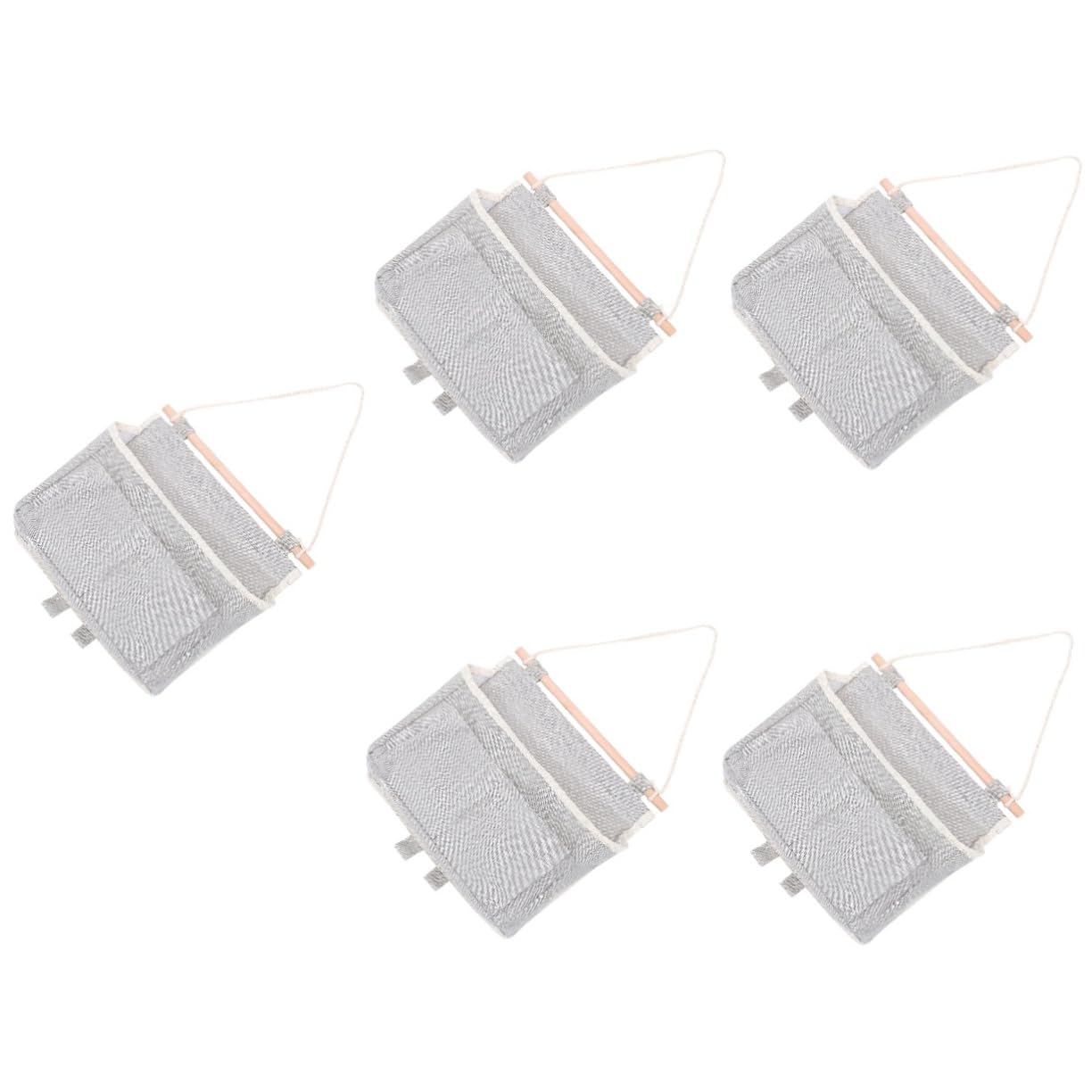 Amosfun 5 Ganci Portaoggetti Da Appendere Alla Porta Della Dispensa Borsa Portaoggetti Per Occhiali Banconote Chiavi Grigio Organizer Per Articoli Vari Del Dormitorio