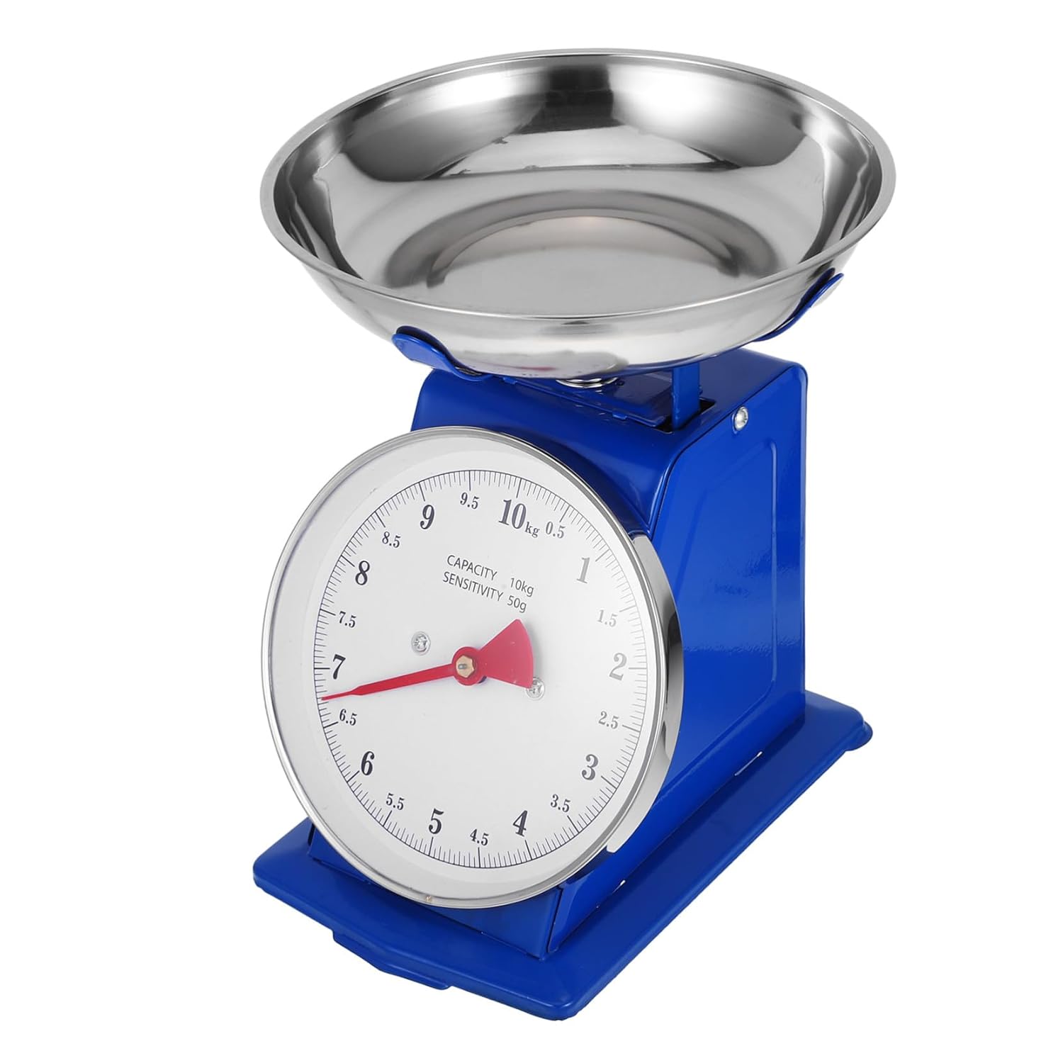 Retro Mechanical Kitchen Scale Manual Weighing Scale with Large Dial and Detachable Tray for Dry Ingredients Vegetables Fruits Beans for Baking and Meal Prep